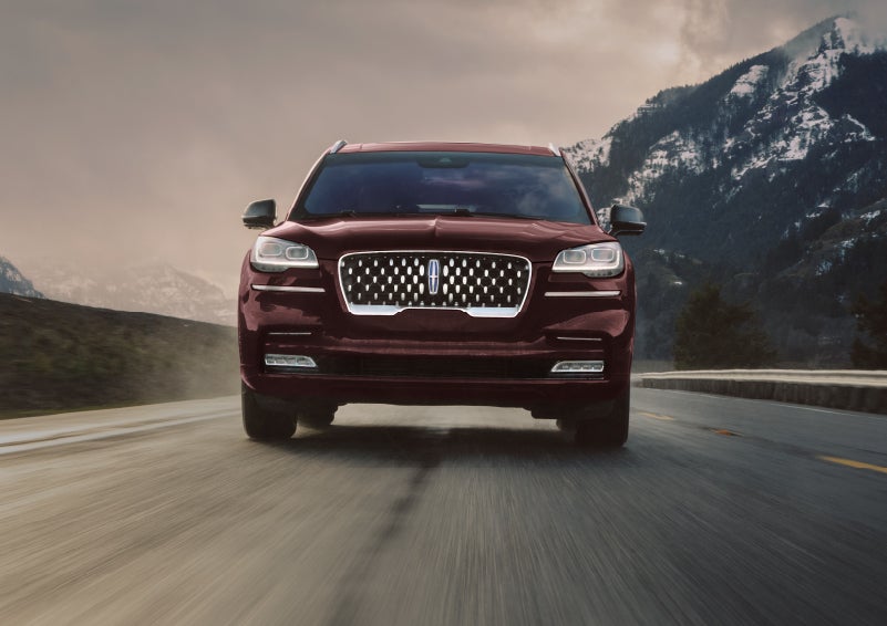 A 2024 Lincoln Aviator® SUV is shown in the Diamond Red exterior color. | Doral Lincoln in Doral FL
