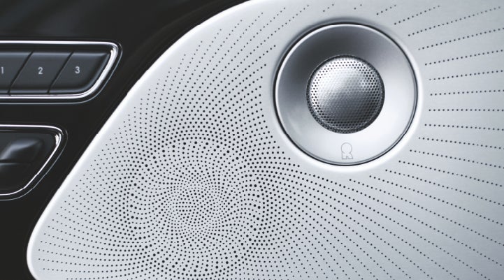 A stylish speaker cover of a 2024 Lincoln Aviator® SUV is shown | Doral Lincoln in Doral FL