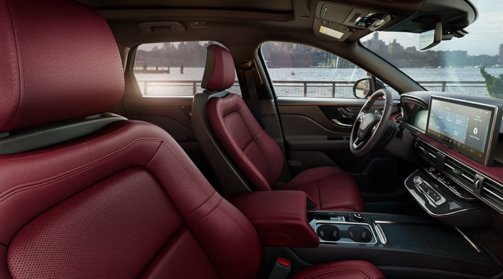 The available Perfect Position front seats in the 2024 Lincoln Corsair® SUV are shown. | Doral Lincoln in Doral FL