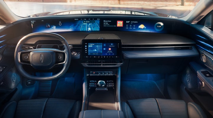 A large panoramic display is shown on the dashboard of a 2025 Lincoln Nautilus® SUV | Doral Lincoln in Doral FL