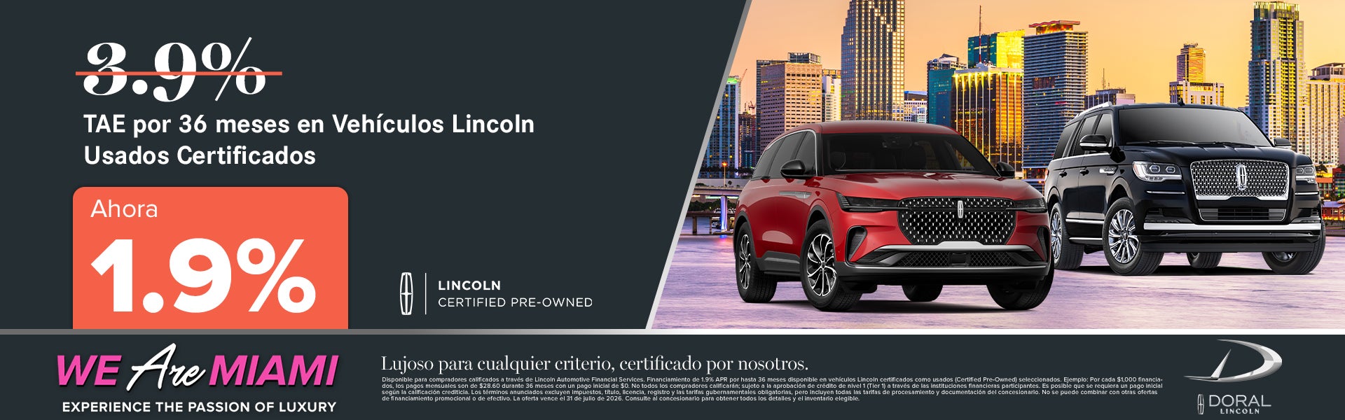 Vehículos Lincoln Usados Certificados