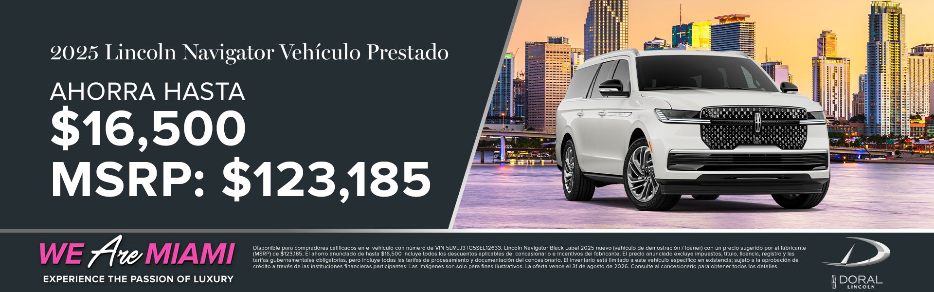2025 Lincoln Navigator Vehículo Prestado