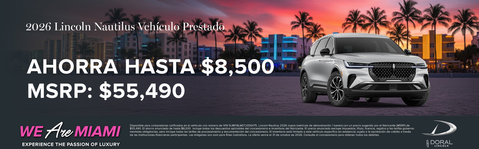 2026 Lincoln Nautilus Vehículo Prestado