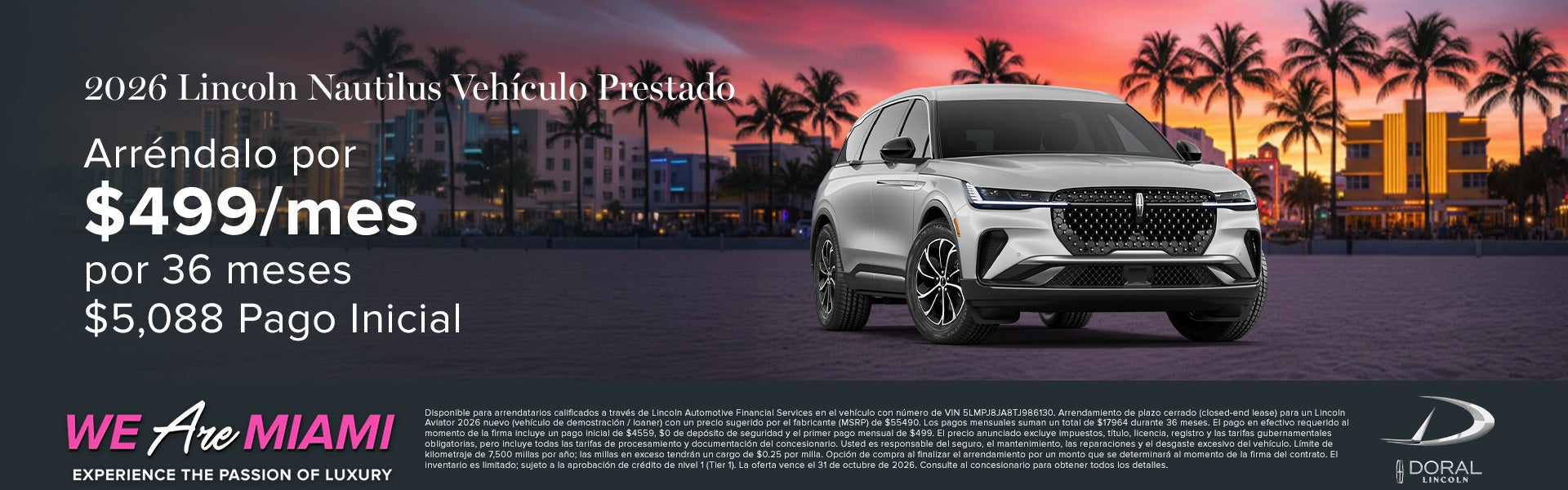 Arréndalo por $499/Mes por 36 meses con $5,088 Pago Inicial